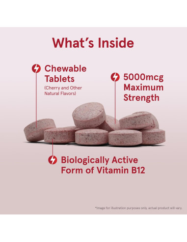 Suplemento Dietético Jarrow Formulas Methyl B-12 5000 mcg - 90 Tabletas Masticables de Cereza