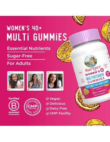 Gummy Multivitamínico Vegano MaryRuth 60 Unidades 40+ Mujeres