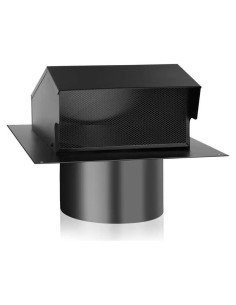 Tapa de Ventilación de Techo 20 cm Qnemaei Negra con Malla