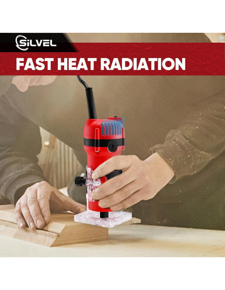 Router de Madera SILVEL 800W 1.25HP 30000RPM Accesorios Router de Madera SILVEL 800W 1.25HP 30000RPM Accesorios