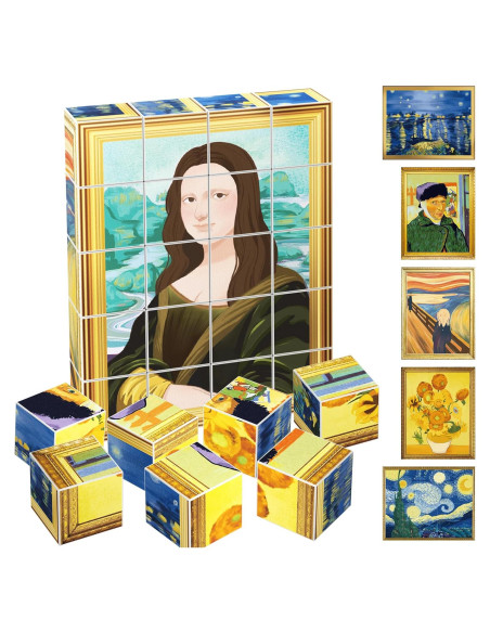 Cubos Magnéticos Educativos PicassoTiles 20pcs Arte Clásico Cubos Magnéticos Educativos PicassoTiles 20pcs Arte Clásico