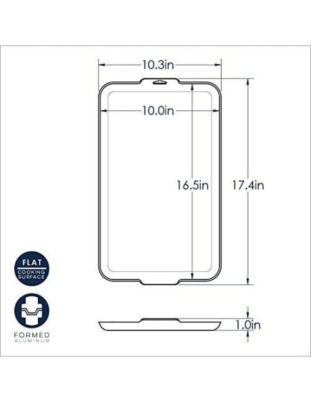 Plancha de 2 Quemadores Nordic Ware 43.9 x 26.2 cm Antiadherente Plancha de 2 Quemadores Nordic Ware 43.9 x 26.2 cm Antiadherente