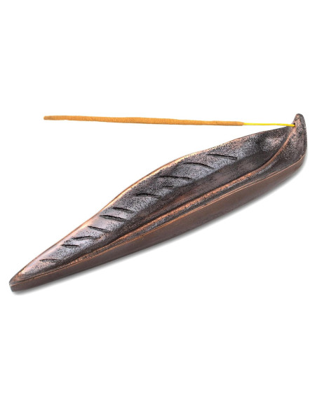 Soporte de Incienso Raajsee Hoja Curva con Varitas Nag Champa 15g Soporte de Incienso Raajsee Hoja Curva con Varitas Nag Champa 15g