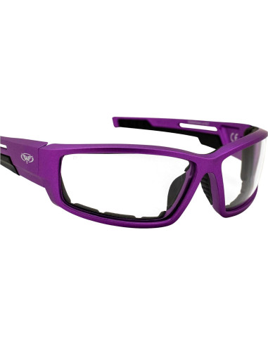 Gafas de Motocicleta Global Vision Sly Acolchadas UV400 Púrpura