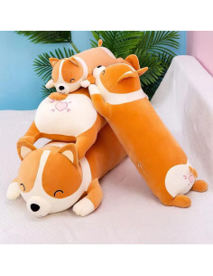 Almohadón de Peluche Shiba Inu Yeqivo 100cm Amarillo Suave 2
