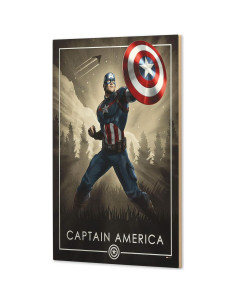 Arte de Pared Marvel Capitán América - Lienzo Enmarcado 33x49.5cm 2