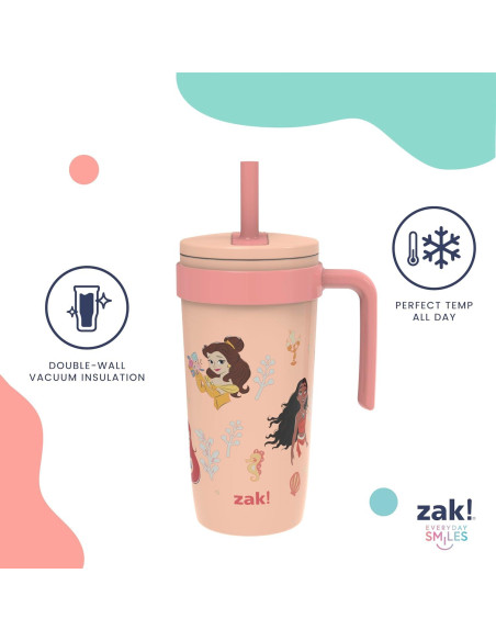 Taza de Viaje Zak Designs Princesas Disney 18oz Acero Inoxidable Taza de Viaje Zak Designs Princesas Disney 18oz Acero Inoxidable