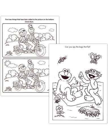 Set de Libros para Colorear Elmo Plaza Sésamo - 2 Libros