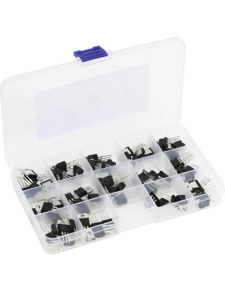 Kit de 70 Transistores Reguladores de Voltaje Cermant TO-220 Kit de 70 Transistores Reguladores de Voltaje Cermant TO-220