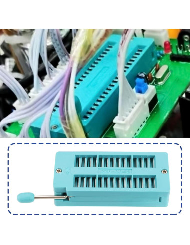 Zócalo ZIF 28 Pines eMagTech para Circuito Integrado 2.54mm