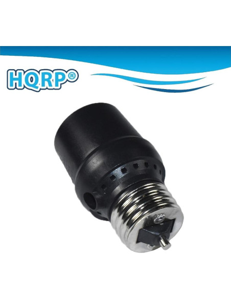 Adaptador de Enchufe con Sensor de Luz HQRP E26 E27 Negro 2 Pzas Adaptador de Enchufe con Sensor de Luz HQRP E26 E27 Negro 2 Pzas