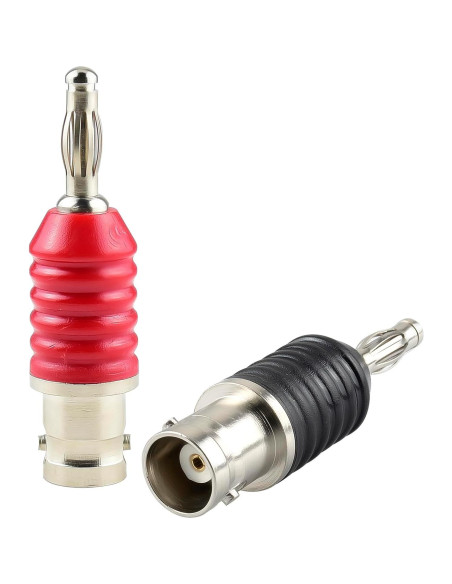 Adaptador BNC hembra a conector banana 4mm Onelinkmore - Paquete de 2 Adaptador BNC hembra a conector banana 4mm Onelinkmore - Paquete de 2