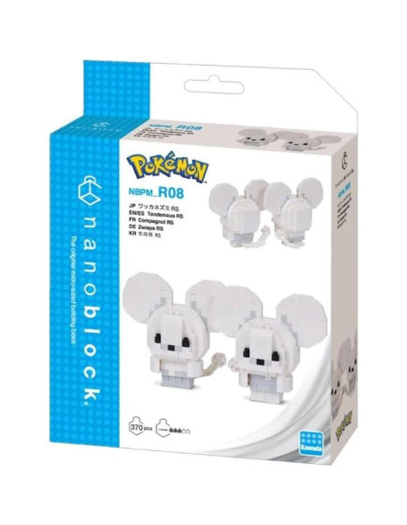 Nanoblock Kit de Construcción Tandemaus Pokémon RS 370 Piezas Nanoblock Kit de Construcción Tandemaus Pokémon RS 370 Piezas