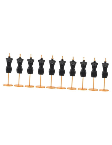 Soporte de Muñeca Artibetter 10 Pcs Plástico Negro y Dorado