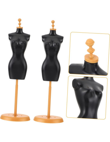 Soporte de Muñeca Artibetter 10 Pcs Plástico Negro y Dorado