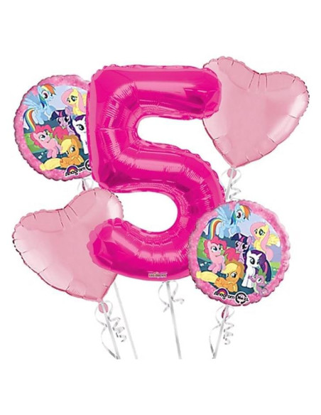 Globos My Little Pony 5 pcs para Cumpleaños 5to Aniversario Globos My Little Pony 5 pcs para Cumpleaños 5to Aniversario