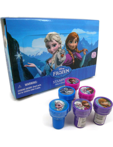 Sellos de Tinta Automática Disney Frozen - 24 Piezas en Caja