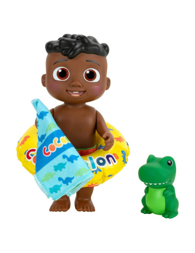 Muñeca Splish Splash Cody CoComelon con Dino Squirter - Juguete Acuático