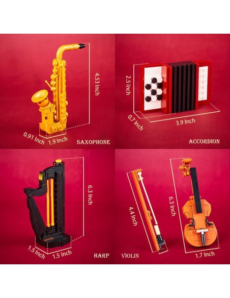 Conjunto Musical de Jazz 817PCS - Trompeta, Piano, Guitarra y Más Conjunto Musical de Jazz 817PCS - Trompeta, Piano, Guitarra y Más