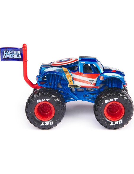 Camión Monstruo Marvel Monster Jam 2024 1:64 Capitán América Camión Monstruo Marvel Monster Jam 2024 1:64 Capitán América