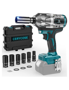 Llave de impacto inalámbrica Cerycose 900 Nm con 6 sockets