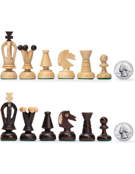 Juego de Ajedrez de Madera Husaria Mediano 35.6cm Hecho a Mano Juego de Ajedrez de Madera Husaria Mediano 35.6cm Hecho a Mano