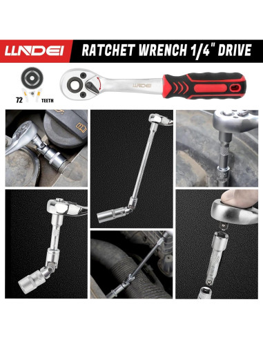 Juego de Llaves 106 Piezas LLNDEI 1/4" Acero CR-V