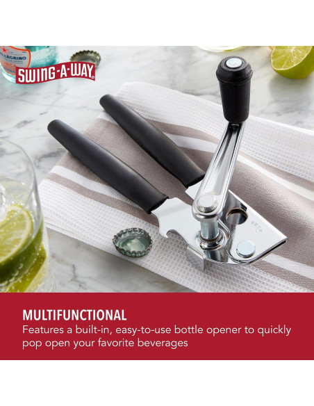 Abrebotellas manual Swing-A-Way grande con manivela ergonómica Abrebotellas manual Swing-A-Way grande con manivela ergonómica