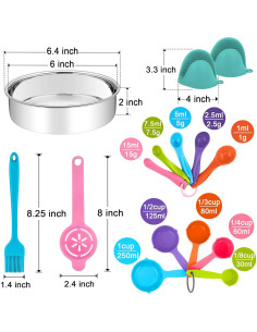 Molde para Pastel 15 cm TeamFar Acero Inoxidable 4 Piezas 2