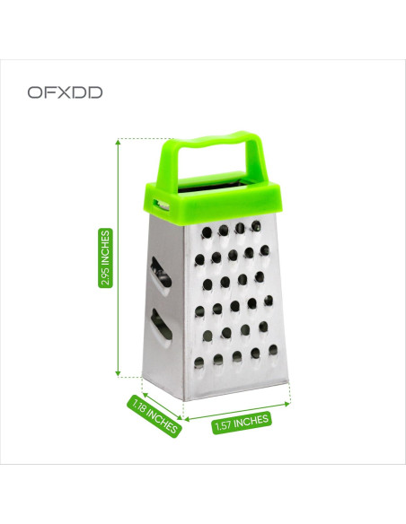 Rallador Mini de Cocina OFXDD - Acero Inoxidable 4 Lados Rallador Mini de Cocina OFXDD - Acero Inoxidable 4 Lados