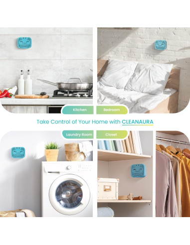 Kit Desodorante CleanAura Home Zone Living con Filtro de Carbón