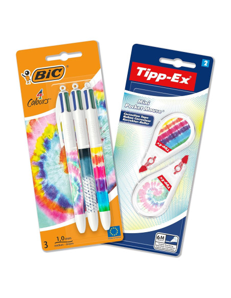 Conjunto de Escritorio BIC Tie Dye 5 Piezas Bolígrafos y Correctores Conjunto de Escritorio BIC Tie Dye 5 Piezas Bolígrafos y Correctores