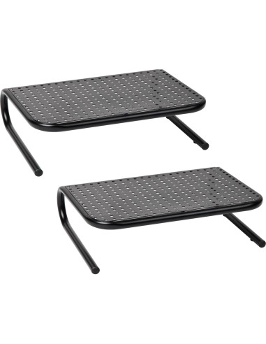 Soporte para Monitor Mind Reader Set de 2 Negro 36.8x28.6 cm
