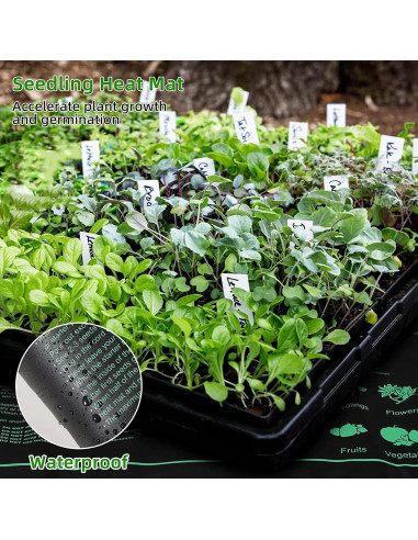Kit de Inicio de Semillas Adawook 40 Celdas con Manta Térmica