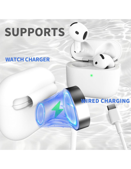 Funda de Silicona para AirPods 4 VEIRRW Blanca con ANC Funda de Silicona para AirPods 4 VEIRRW Blanca con ANC