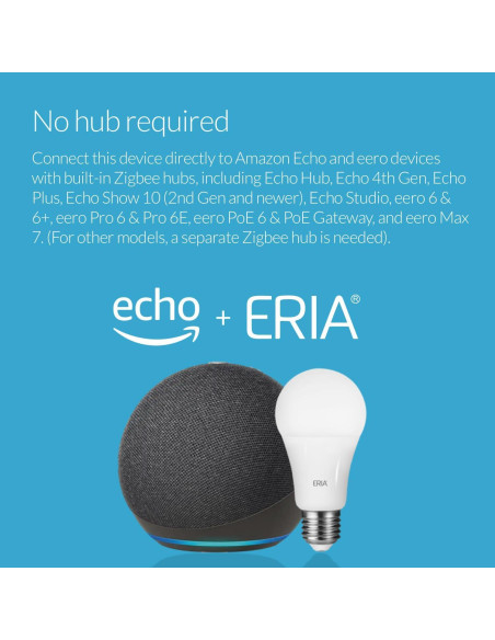 Bombilla Inteligente ERIA A19 Zigbee 800 Lúmenes 8.5W (Paquete de 2) Bombilla Inteligente ERIA A19 Zigbee 800 Lúmenes 8.5W (Paquete de 2)