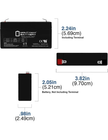 Batería recargable Mighty Max 6V 1.3AH SLA para GE Simon XT