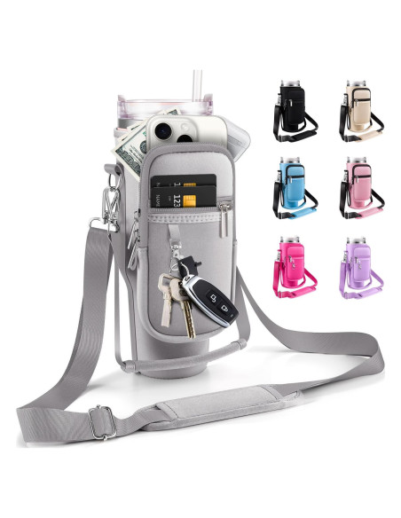 Bolsa de Transporte KTKUDY para Tumbler 40oz con Asa - Gris Bolsa de Transporte KTKUDY para Tumbler 40oz con Asa - Gris