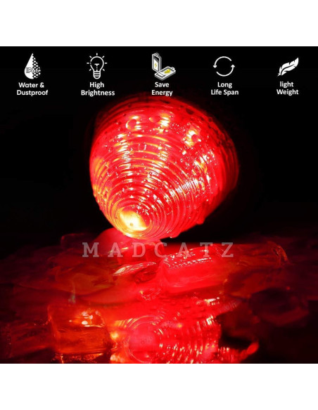 Luz LED Marcador Lateral Roja 2" Meerkatt 12V - Paquete de 7 Luz LED Marcador Lateral Roja 2" Meerkatt 12V - Paquete de 7