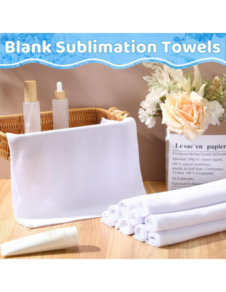 36 Toallas Enfriadoras de Poliester Mzfoo 100x30cm Blancas 36 Toallas Enfriadoras de Poliester Mzfoo 100x30cm Blancas