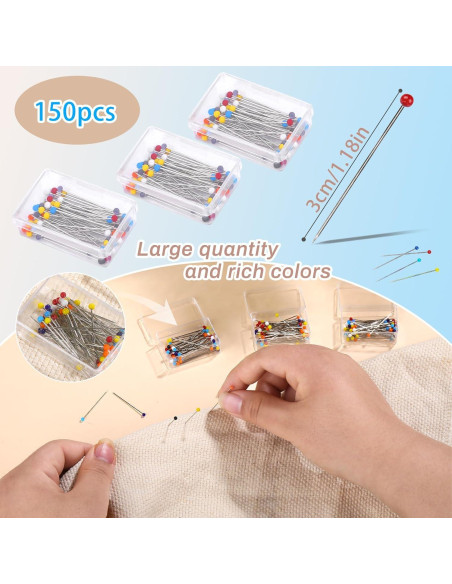 Kit de Costura Zlulary con Almohadilla, 150 Alfileres y Más Kit de Costura Zlulary con Almohadilla, 150 Alfileres y Más