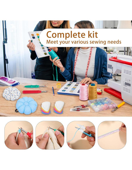 Kit de Costura Zlulary con Almohadilla, 150 Alfileres y Más Kit de Costura Zlulary con Almohadilla, 150 Alfileres y Más