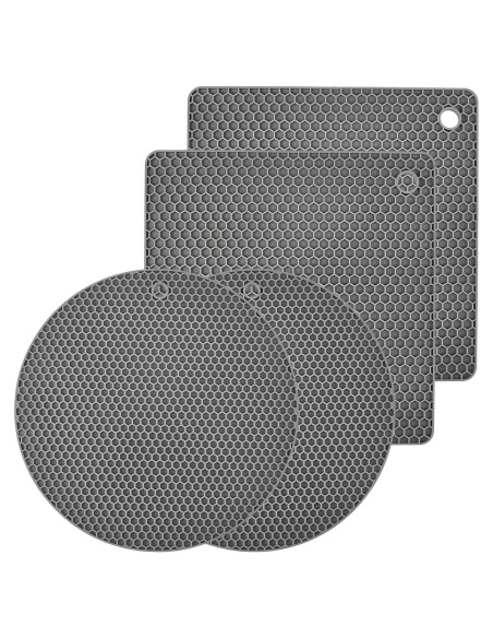 Juego de 4 Salvamanteles de Silicona NICESOPIN Antideslizantes Juego de 4 Salvamanteles de Silicona NICESOPIN Antideslizantes