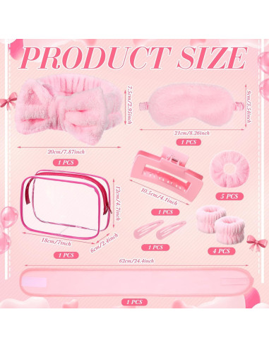 Conjunto de 16 Piezas de Diademas Wavyknot para Cuidado Facial