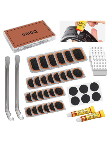Kit de Reparación de Neumáticos de Bicicleta DBIGQ 40PCS Kit de Reparación de Neumáticos de Bicicleta DBIGQ 40PCS