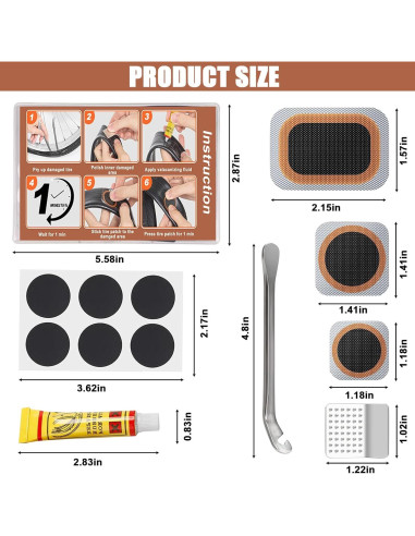 Kit de Reparación de Neumáticos de Bicicleta DBIGQ 40PCS