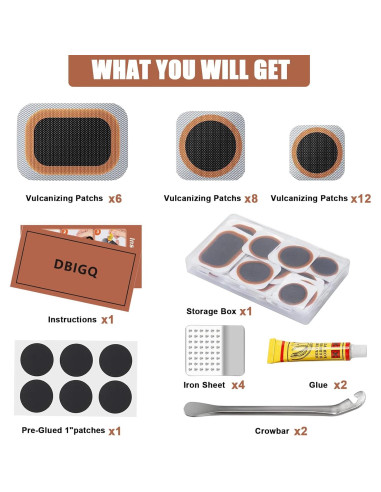 Kit de Reparación de Neumáticos de Bicicleta DBIGQ 40PCS
