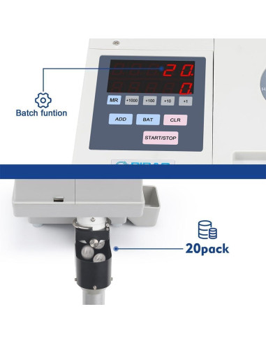 Contador de Monedas Ribao CS-10S 2000 Monedas 1800/min