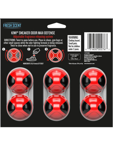 Bolas Desodorantes para Zapatos KIWI - 3 Pares, Roja