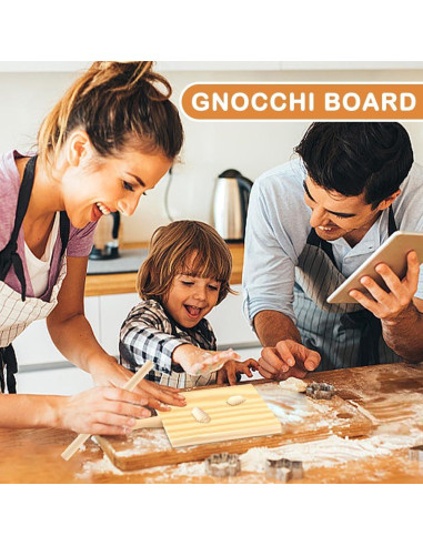 Tabla de Gnocchi de Madera Bibabala 21.5x8.5cm Manual